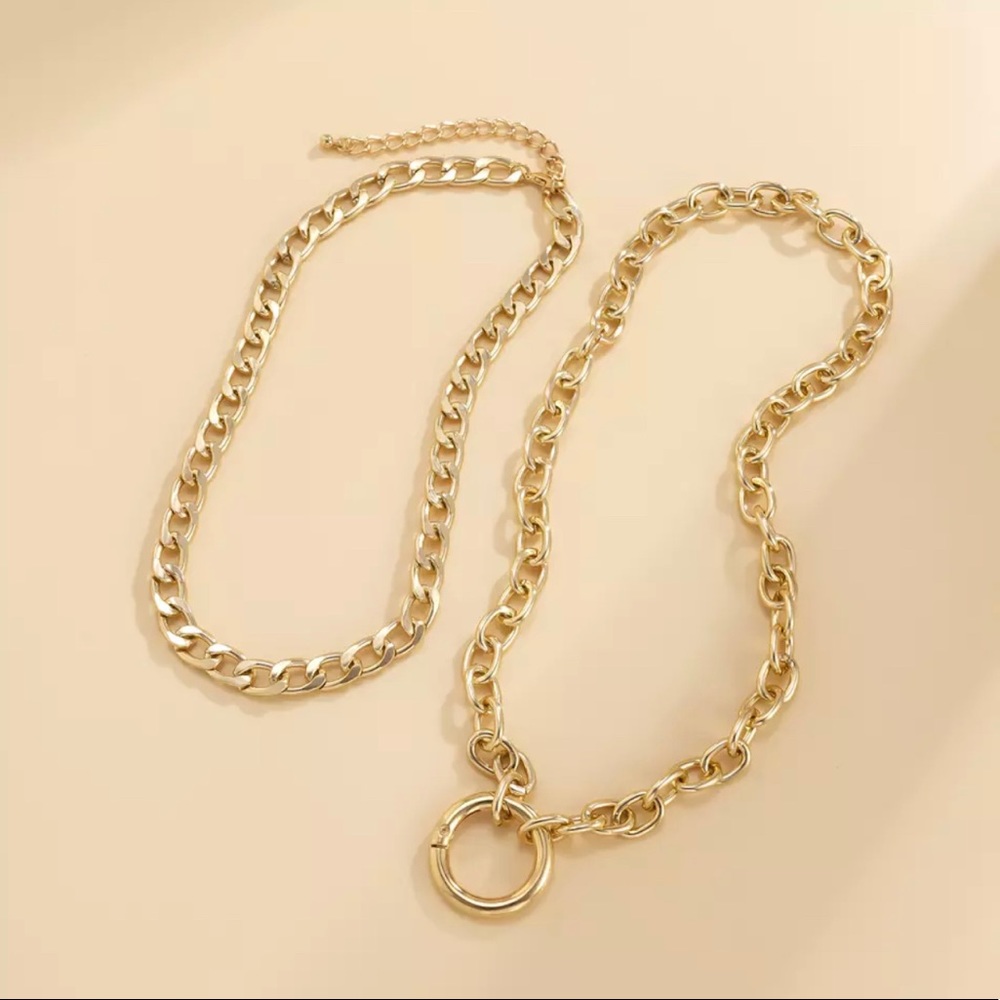 Miami Cuban Chunky Chain Necklace Set - Picture 3 of 6